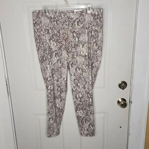 Ideology high waist snakeskin activewear compression leggings women's size 1X